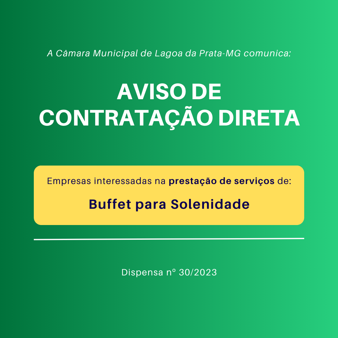 Buffet para Solenidade Dispensa | n° 30/2023