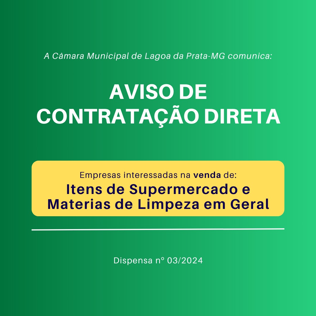 Processo nº 03 Compra de Itens de Supermercado e Material de Limpeza 