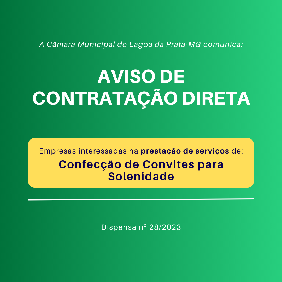 Confecção de Convites para Solenidade  Dispensa | n° 28/2023