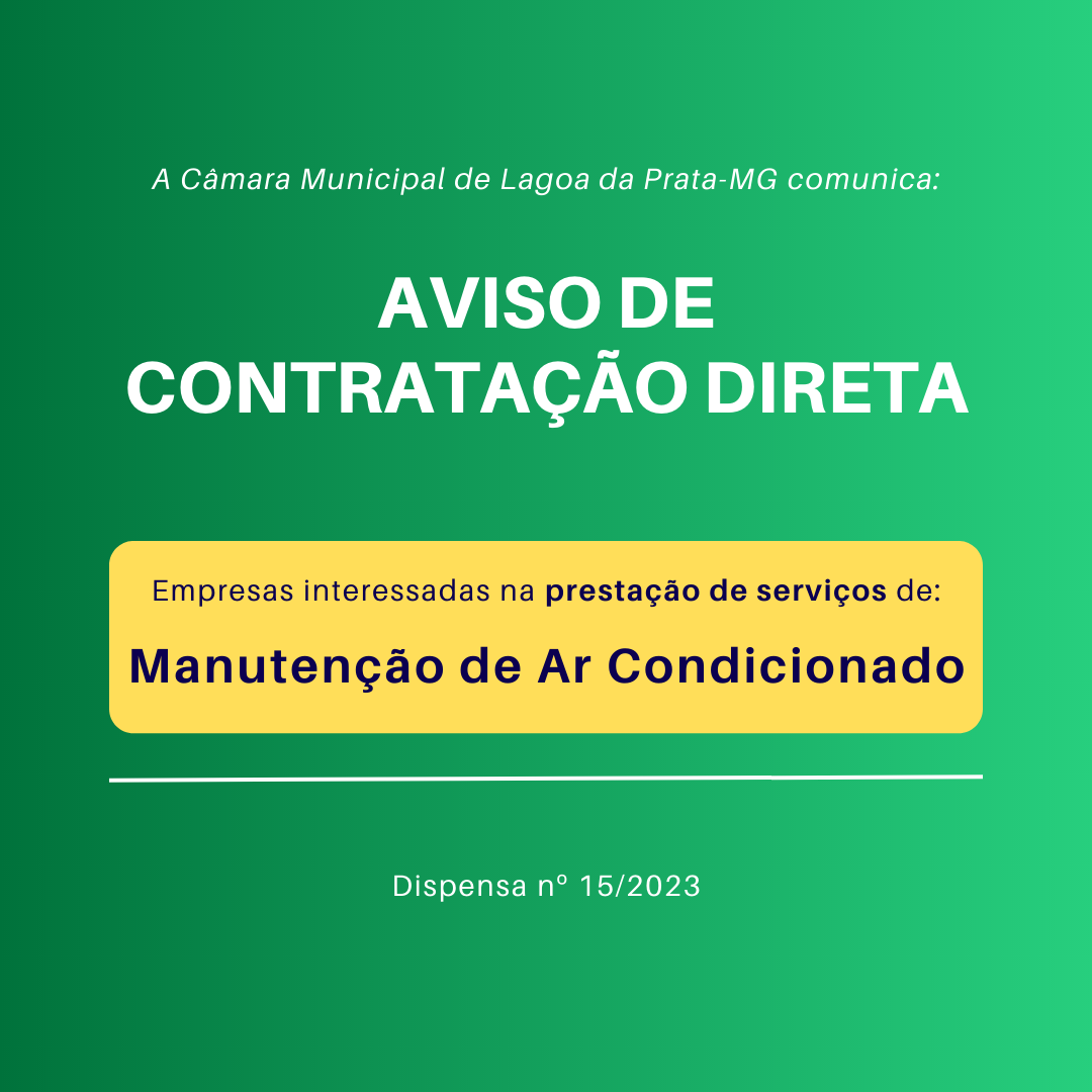 Manutenção de Ar Condicionado | Dispensa nº 15/2023