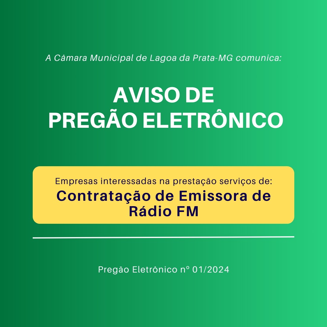 Pregão Eletrônico nº 01 - 2024 