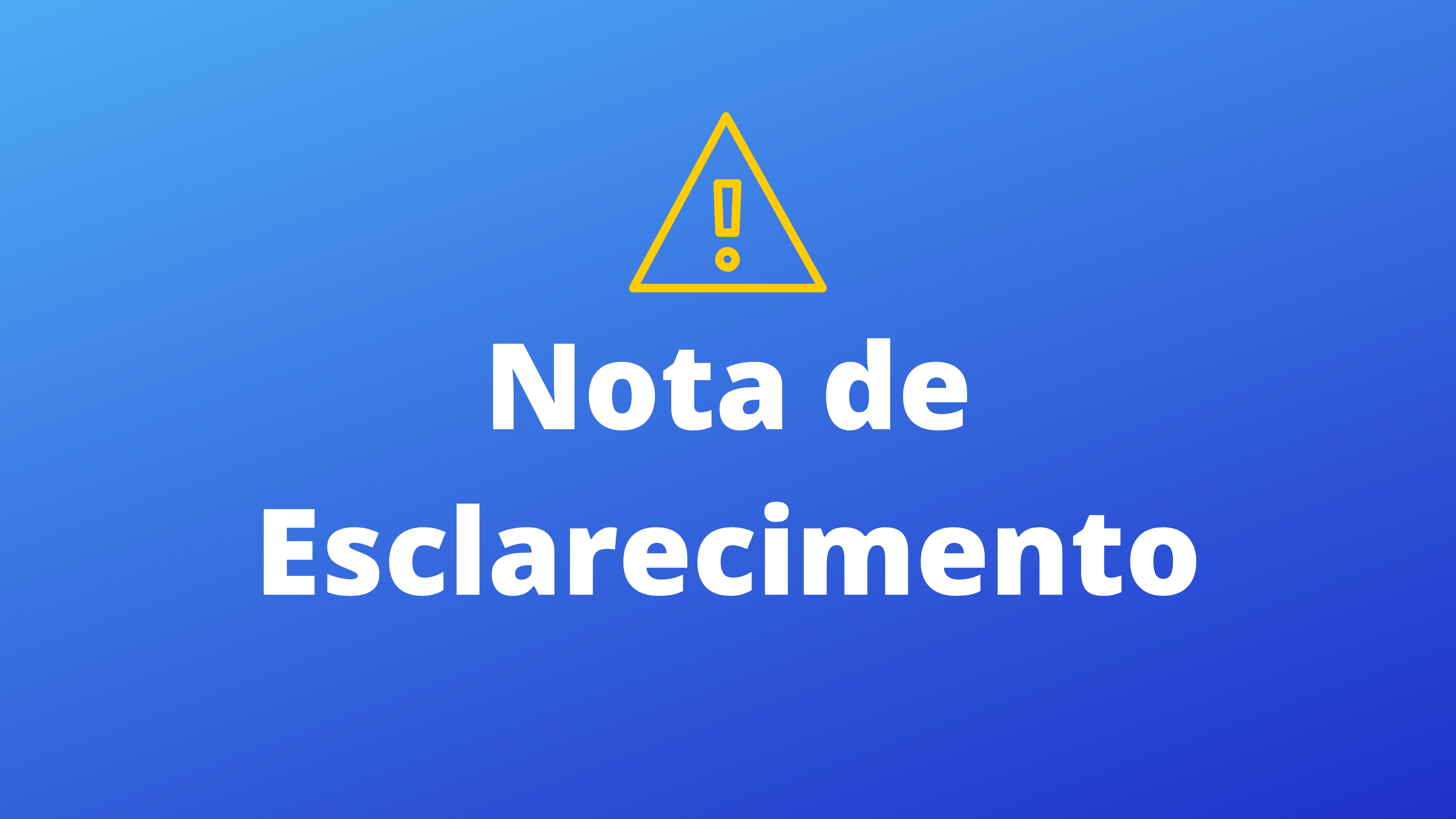 NOTA DE ESCLARECIMENTO: Interrupção das transmissões audiovisuais