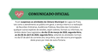 PORTARIA Nº 13/2020 - Suspensão das atividades da Câmara Municipal