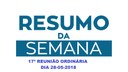 RESUMO DA REUNIÃO ORDINÁRIA DO DIA 28 DE MAIO