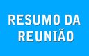 RESUMO DA REUNIÃO ORDINÁRIA DO DIA 29 DE OUTUBRO DE 2018
