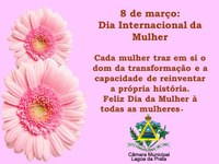 Uma homenagem da Câmara Municipal pelo Dia Internacional das Mulheres